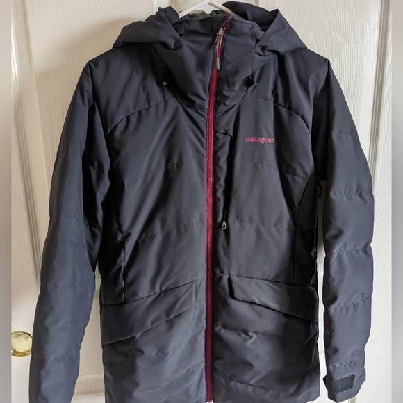 Patagonia Jackets & Blazers - Patagonia women's snowbelle snow ski pipe down insulated jacket xs black & pink